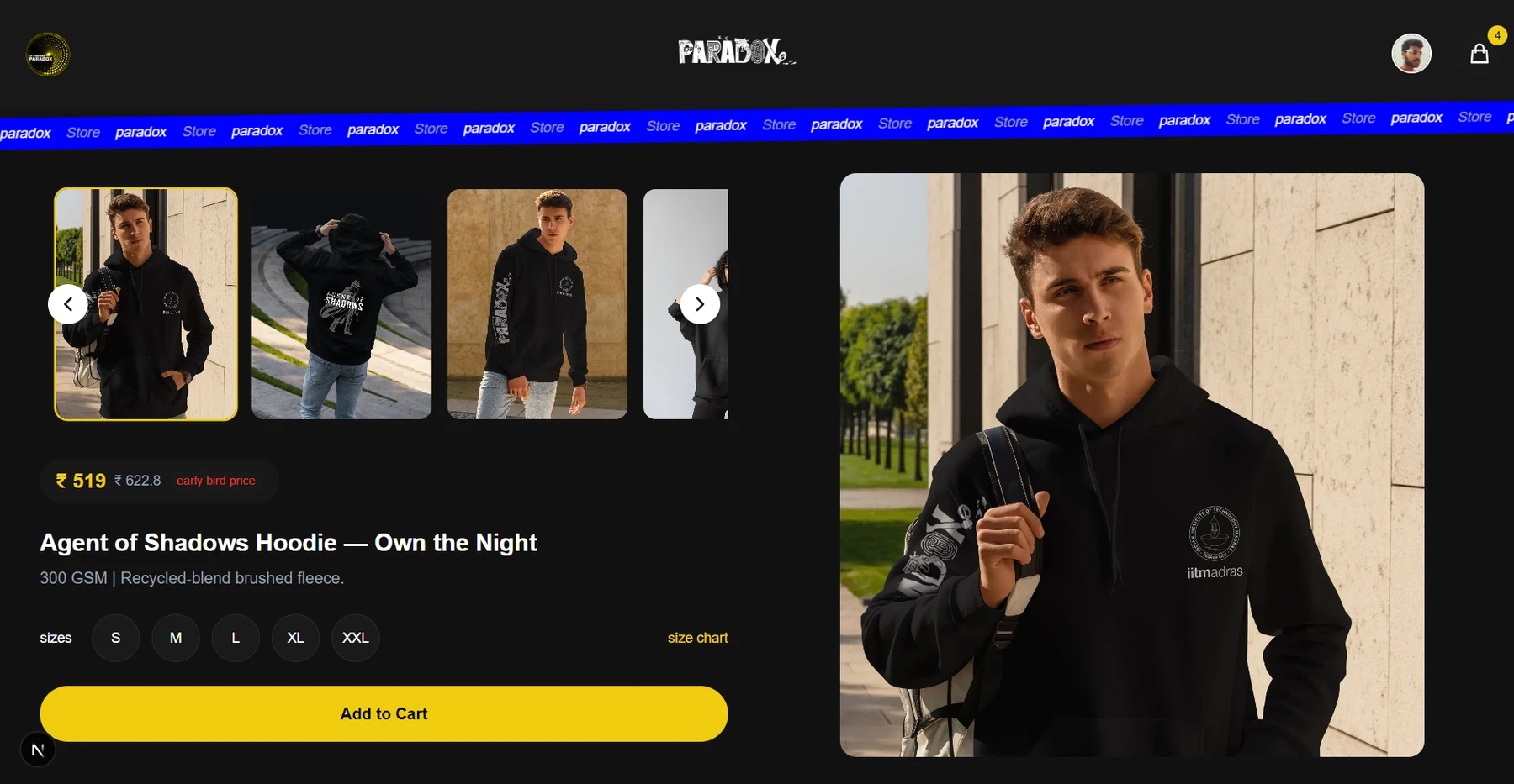 Paradox Merch: Product detail